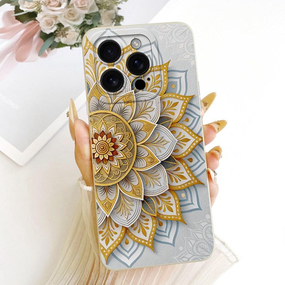 Cute Printed Phone Case For iPhone 16 Pro Max iPhone16 16Pro Soft Silicone Shockproof Cases For iPhone 16ProMax Covers Bumpers