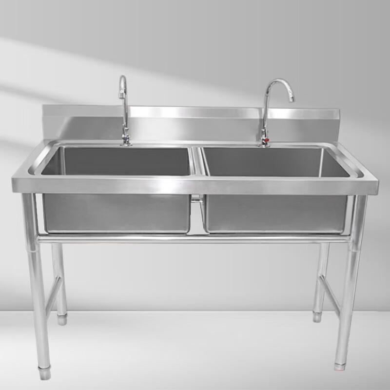 Chiuvetă de utilitate Beifu cu bol dublu îngroșat din oțel inoxidabil