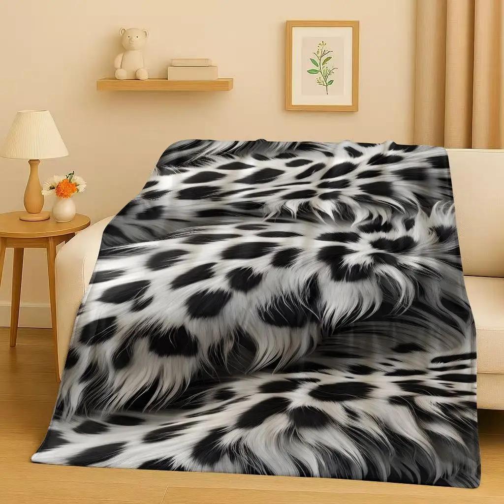 HD Zebra Tiger Leopard Beast Stripe Print Art Flannel Blanket,Ultra Soft Warm Plush Throw for Home Bedroom Bed Sofa Cover Office
