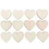 12 coeurs en bois grand 40 mm