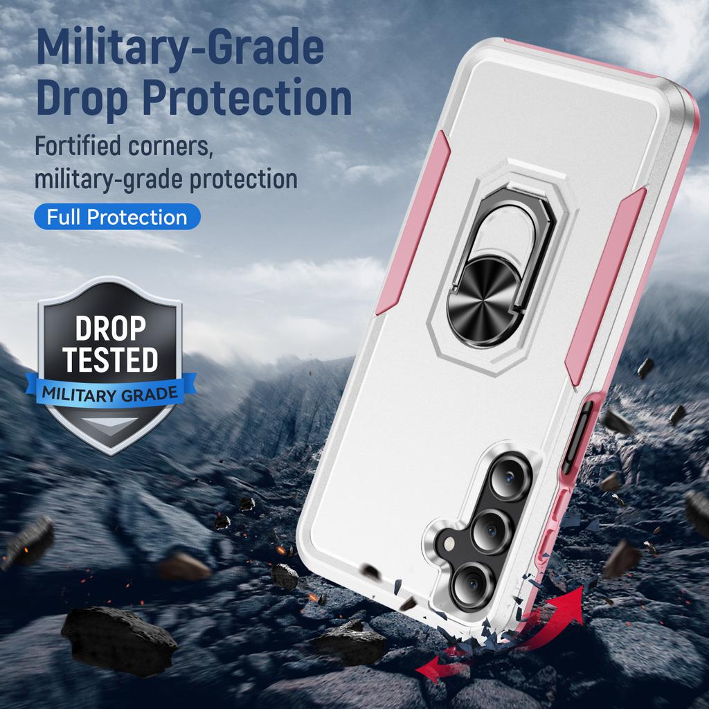 For Samsung Galaxy A16 5G/4G Case Military Grade Ring Kickstand PC+TPU Phone Cover