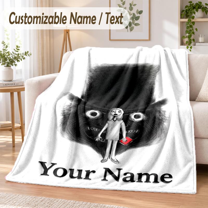 The Babadook Custom Name Flannel Throw Blanket Soft Warm for Sofa Bed Indoor Home Use