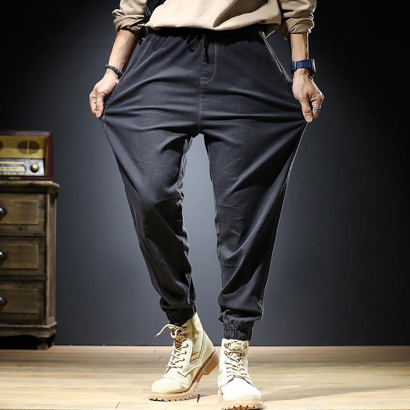 Loose Splicing Casual Pants, Bound Feet, Fashionable Men's Clothes, Harun Pants, Casual Cargo Pants, Fashionable Men's Pants