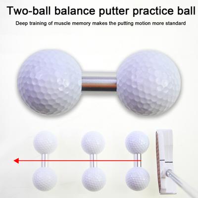 Trening golfowy Podwójna piłka z rurką Trener do układania równowagi Podwójna piłka Pomoc treningowa Narzędzie Akcesoria golfowe Mężczyźni Tata Mąż Prezent