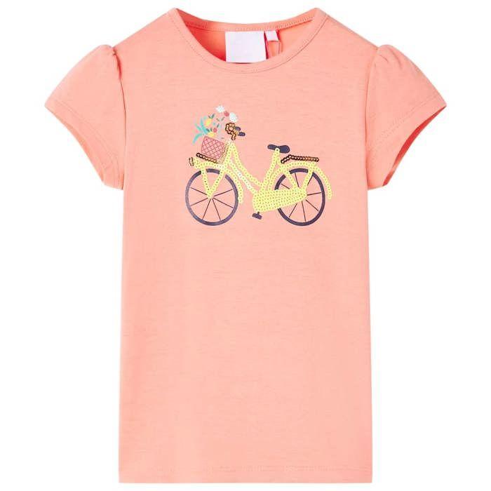 Neon Coral T-shirt for Children 92/104/116/128/140