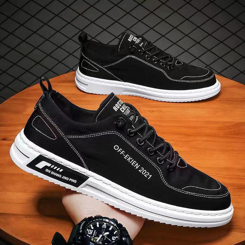 Canvas Shoes Men Sneakers Casual Breathable Walking Flats Lace -Up Skateboard Trainers Fashion Lightweight Man Vulacnized Shoes