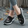 Easy Slip-On Lazy Slides Chinese Style Mesh Upper Shoes Spring Summer Outdoor Home Casual, Women Shoes(The Sizing Runs Big)