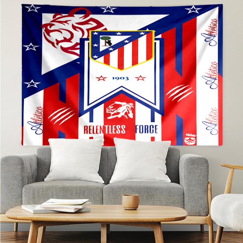 Atletico Ma-drid Crest Printed Printed Tapestry, for Bedroom,Livingroom, dormitory, Large Wall Decor, Fabric Decor Fan Birthday Gifts