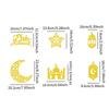 12x Ramadan Hanging Ornaments Rustic Eid Mubarak Pendants for Wall Tree Door