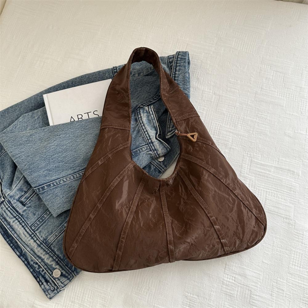 

Large Capacity Vintage Hobo Bag Handbag Crescent Bag Fashion Underarm Bag Girls коричневий