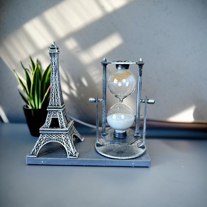 Retro Crystal Ball Hourglass Timer Ornament for Home and Wine Cabinet Décor