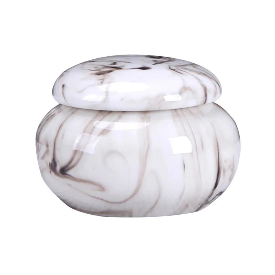 

Мини-баночка для хранения крокусов, мраморная керамическая банка для чая, коробка для бальзама, флакончик для косметического крема, аксессуары для украшения чайного стола, керамическая банка 45ML
