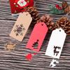 50pcs DIY Crafts Gift Wrapping Xmas Tree Kraft Paper Tags Snowflake Thanks Tag Christmas Card Label