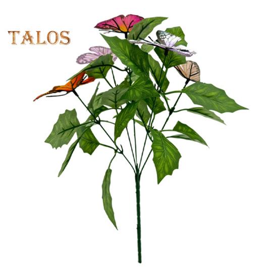 

Искусственная ветка с ягодами, искусственная ветка с зелеными листьями и бабочками, реалистичная имитация зелени для домашнего декора стола, Рождества, Дня святого Валентина B