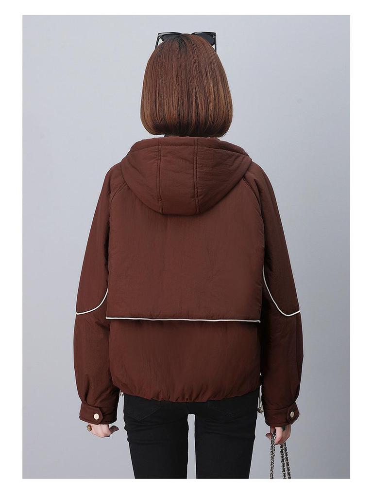 Women's Winter 2024 Hooded Cotton-Padded Casual Jacket – Loose Fit, Short, Thick, and Warm Fashion Coat