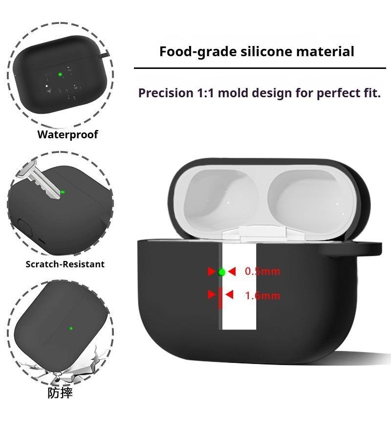 Precision 1:1 Mold Design Silicone Case for Airpods Pro 3 (2025) & Airpods 4 3 2 1 Earphone Cover W/ Anti-lost Hook+Cleaning Kit