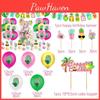 Decoração Vibrante com Balões de Flamingo Havaiano, Cacto, Abacaxi e Coco Para Festas Festivas