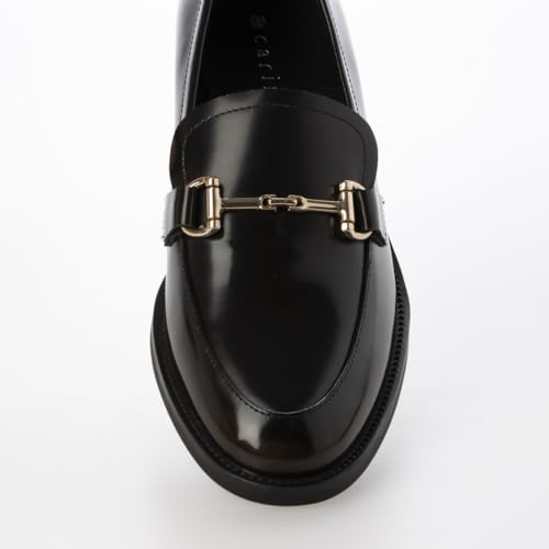 Carino Women's Loafers, CAST42006, Dark Brown, Size 23.0 Cm