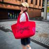 2052 autumn Korean version of the new letter printing bag women's large-capacity fashionable shoulder bag casual simple tote bag