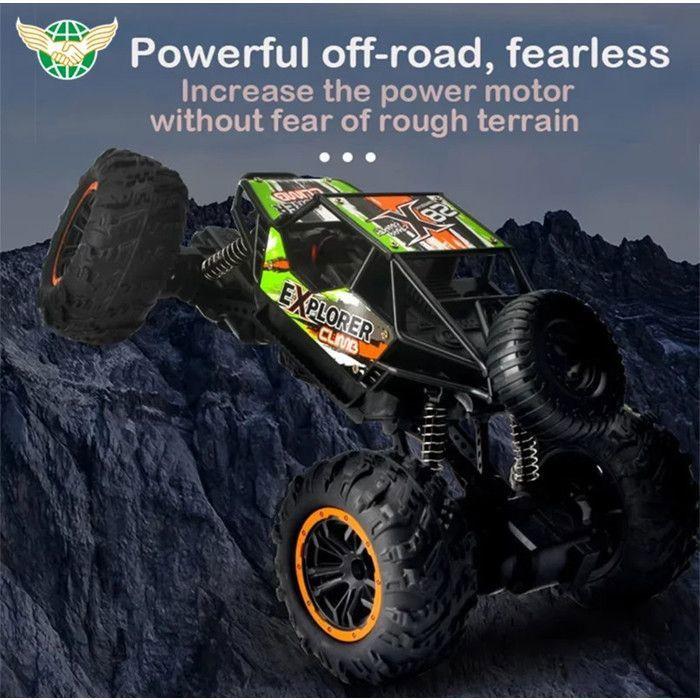 Green 4x4 All-Terrain Remote Control Car Explorer LXB-463 with 2 Rechargeable Batteries and 2.4 GHz Remote Control Green