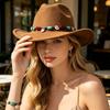 Woolen Western Cowboy Hat Fedora Hat Top Hat Fashion Jazz Hat  Ladies