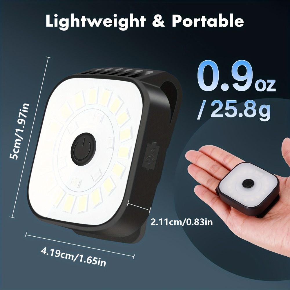 USB Rechargeable Headlights Mini Portable Green LED Rechargeable Flashlight Alternating Traffic Clip On Wearable Flashlight