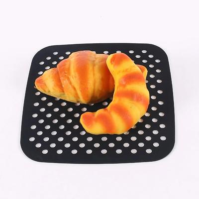 Kare Yeniden Kullanılabilir Air Fryer Silikon Mat Mutfak Aksesuarları Yapışmaz Pişirme Matı Hamur İşi Aleti Fırın Tepsisi Yağ Matı Kek Izgara Tabak