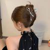 Summer Women Fashionable Metal Bow Shark Clip High-end Feeling Back of The Head Hair Accessory for Girls Niche Elegant Grab Clip