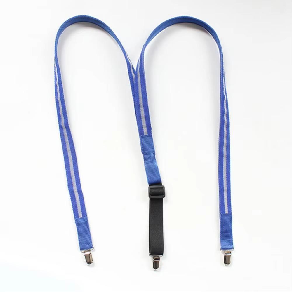 Light Up Men's LED Suspenders Elastic Luminous Trousers Suspender Pants Strap Clip  Music
