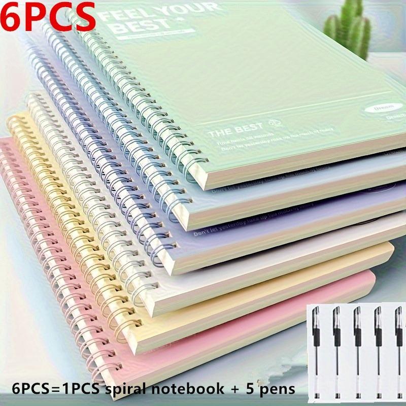 

1 A5 spiral notebook+5 pens 6pcs