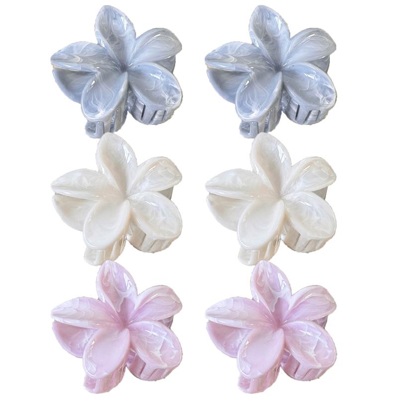 Farbverlauf Frangipani Haarspange Damen Vielseitig Süß Resort Fee Haifisch-Clip Vintage Haaraccessoires