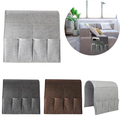 Household Armchair Caddy Felt Couch Recliner Armrest Organizer for Magazine Tablet Phone Remote Control Hanging Storage Bag