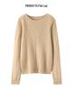 Women's Pure Wool Loose Knit Sweater - Versatile Lazy Style Base Layer Top