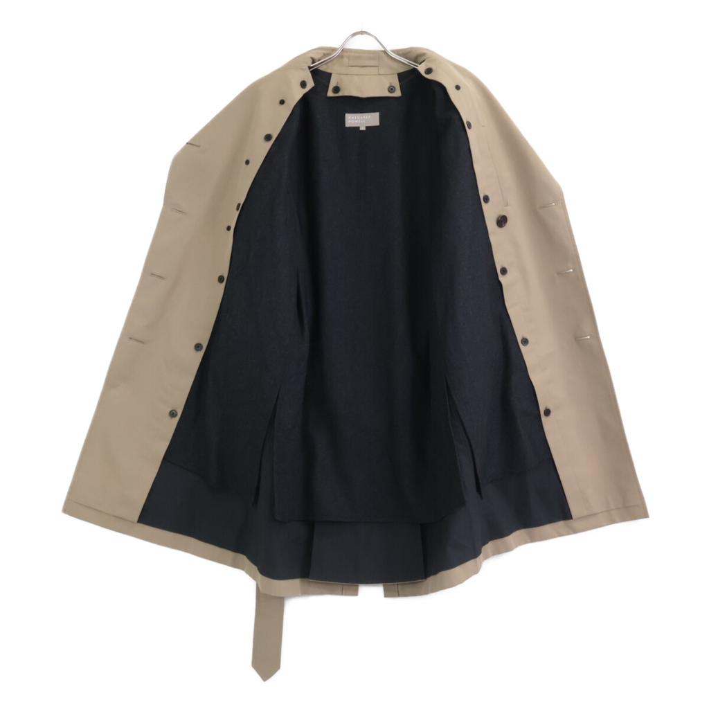 MARGARET HOWELL 579-811001 Beige Wool-Nylon Lined Trench Coat Coat S beigeUsed