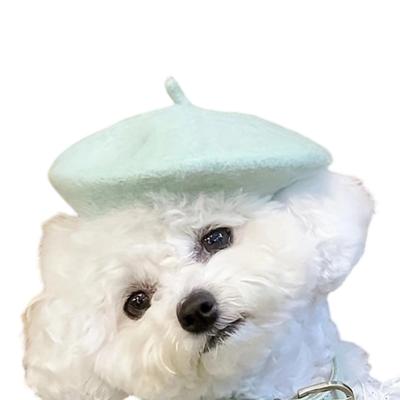 Wool Pet Beret Hat with Warmth And Comfortable Design For Dog And Cats Great For Autumns Winter Outdoor Activity