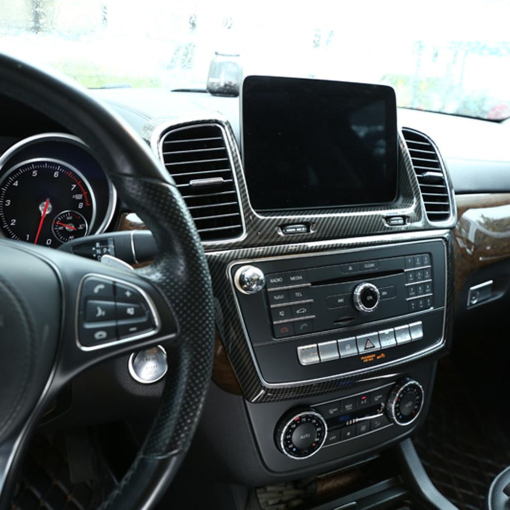 Carbon Fiber ABS Center Trim For Benz GL X164/GLE W166/GLS X166/ML W164 2013-19
