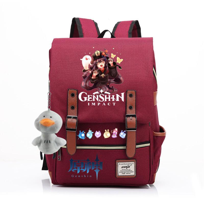Yuanshen male and female students schoolbag anti-theft large-capacity backpack men's bag computer bag