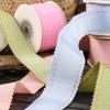 5 Yards Punkt-Ripsband Macaron-Farben Spitze für DIY Haarschleifen Hutdekoration Bastelbedarf Kleidung Nähen Geschenkverpackung