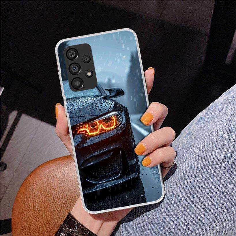 Black White Sport for B-BMW Phnoe Case for Samsung Galaxy A17 A37 A57 A16 A26 A36 A56 A15 A14 A13 A55 A54 A53 A35 A34 A33 A25 A2