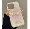 For Samsung Galaxy 20 Ultra 9 S25 S24 Plus S23 S22 S21 S20 FE S10 Chic 3D Laser Wing Lucky Star White Acrylic Phone Case