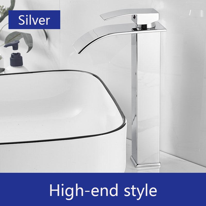 Stainless Steel Basin Faucet Square Hot and Cold Dual-use Household Bathroom Kitchen Faucet