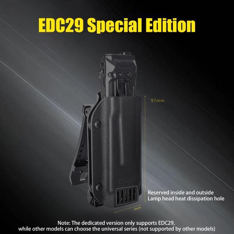 1 Piece Flashlight Kydex Sheath Scabbard K-Sheath With Belt Clip For NITECORE EDC29/EDC37 /EDC25/27/27UHi/29