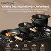 1PCS Titanium Chef's Frying Pan Stockpot Milk Pan Set with Cover Versatile Cookware Scald-Resistant Handle Various Sizes