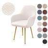 Elastic High Arm Chair Covers Adjustable Polar Fleece Armchair Covers Dustproof Curved Dining Chair Covers for Home Wedding