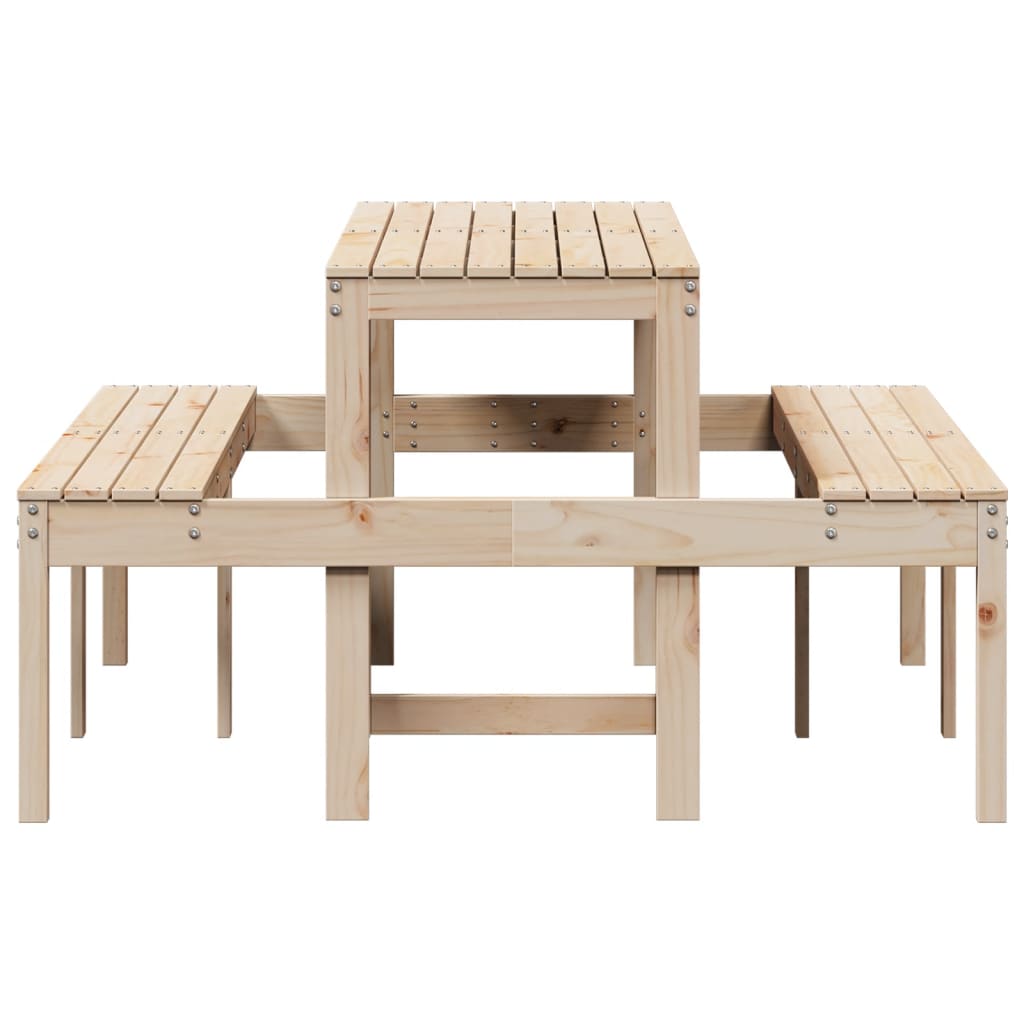 Picnic Table 160 x 134 x 75 cm Solid Pine Wood