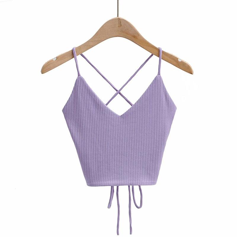 

Женские майки с v-образным вырезом и повязкой, однотонный вязаный жилет One Size