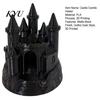 Small Candle Windshield 3D Printed Medieval Castle Holder, Gothic Dark Aesthetic Room Accessory Candlestick, Fantasy Ornament for Halloween