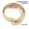 SHIXIN Luxury Geometry Round Hug Chunky Bangles for Women Exaggerated Large Gold Color Alloy Bracelet Wedding Jewelry Accessory
