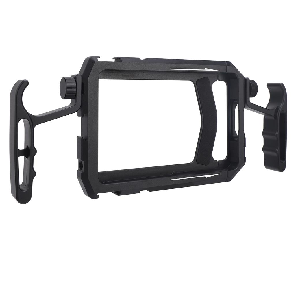 Phone Cage Aluminum Alloy 14inch Screw Port Cold Shoe Interface for ARRI Port with 2 Handles