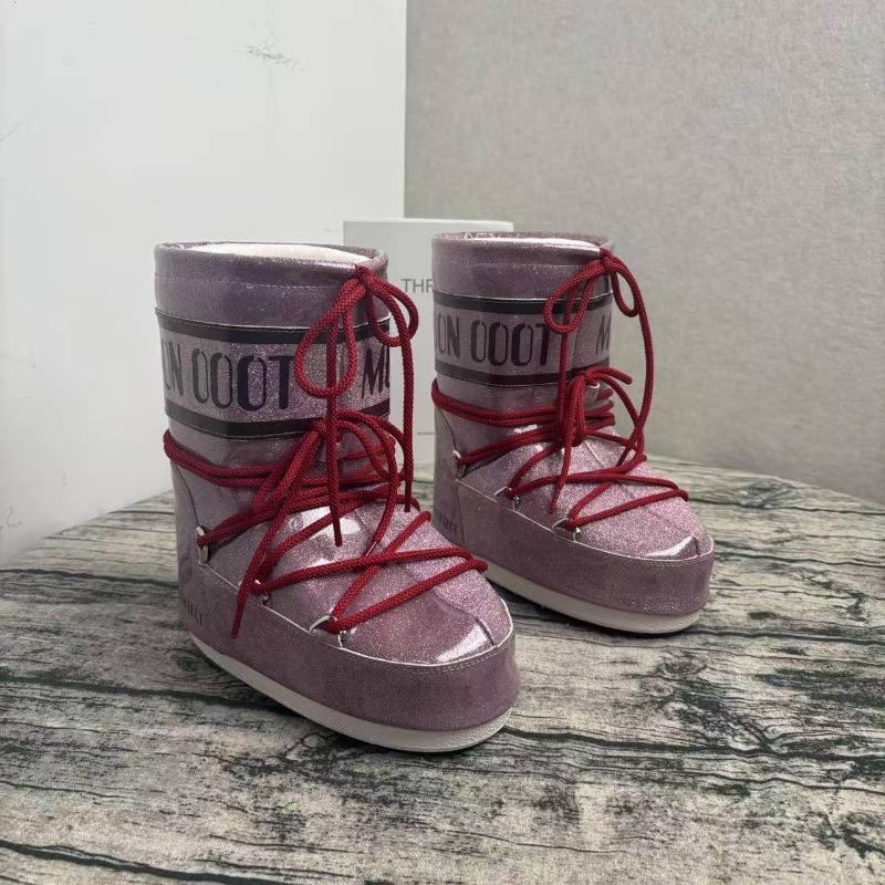 Modische Schneestiefel, Winter-High-Heel-Samt-Thermo-Ärmel-Baumwollstiefel rutschfester und verschleißfester Riemen Brot